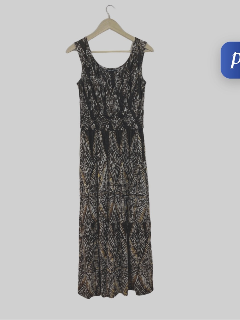 NIC+ZOE Black Multi-Print Midi Dress